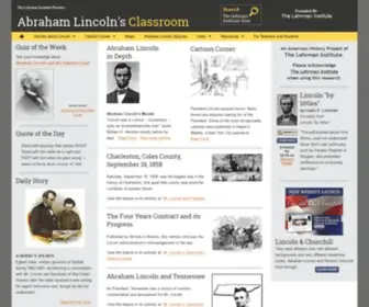 Abrahamlincolnsclassroom.org(Abraham Lincoln's Classroom) Screenshot