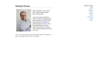 Abrahamthomas.info(Abraham Thomas) Screenshot