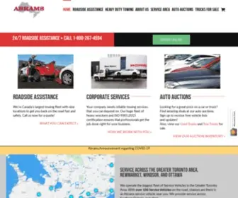 Abrams.ca(Abrams Towing Services) Screenshot