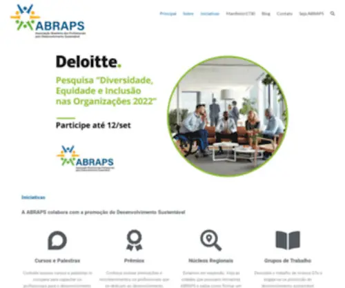 Abraps.org.br(Associação Brasileira dos Profissionais pelo Desenvolvimento Sustentável) Screenshot