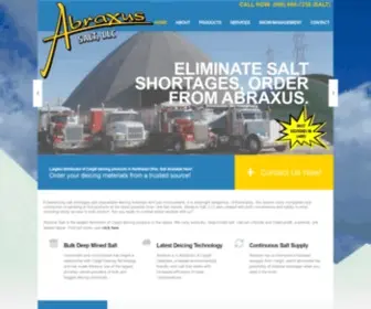 Abraxussalt.com(Largest Distributor of Bulk and Bagged Salt and Deicers in Cleveland and Northeast Ohio) Screenshot