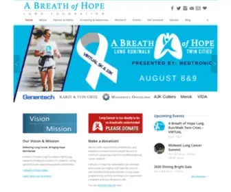 Abreathofhope.org(A Breath of Hope Lung Foundation) Screenshot