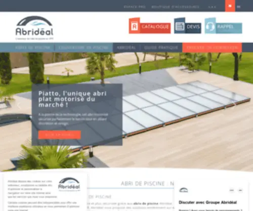 Abrideal.ch(Abri piscine Abridéal) Screenshot