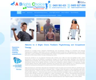 Abrightchoice.com.au(A Bright Choice Paediatric Physiotherapy) Screenshot