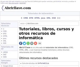 Abrirllave.com(Tutoriales, libros, cursos y otros recursos de informática) Screenshot