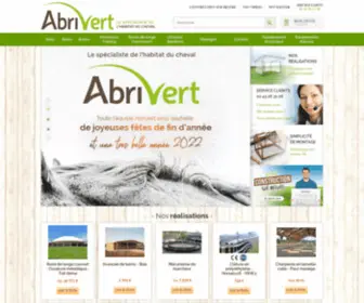 Abrivert.com(Abris, box et constructions pour chevaux) Screenshot