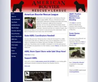 ABRL.org(American Bouvier Rescue League) Screenshot