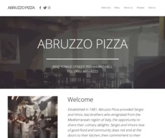 Abruzzopizza.com(Delivery, take-out, family dining Italian restaurant in Richmond Hill, York Region) Screenshot