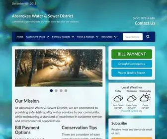 Absarokeewater.com(Absarokee Water & Sewer District) Screenshot