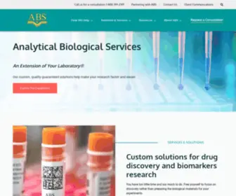 Absbioreagents.com(Analytical Biological Services) Screenshot