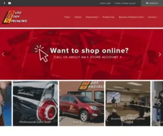 Absdelivers.com(Auto Body Specialties) Screenshot