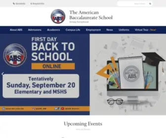 ABS.edu.kw(American Baccalaureate School) Screenshot