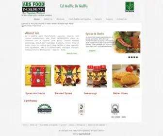 Absfoodingredients.com(ABS Food) Screenshot