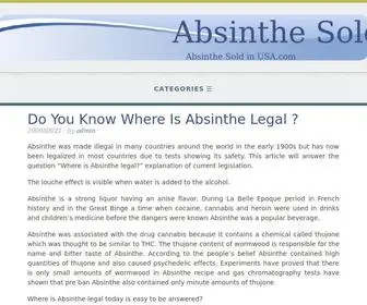 Absinthesoldinusa.com(Absinthe Sold in USA) Screenshot