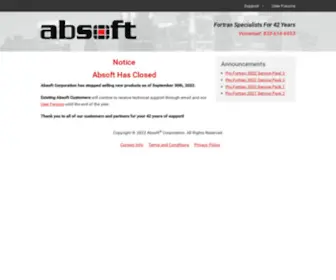 Absoft.com(Absoft Pro Fortran Compilers and Debuggers for All Platforms) Screenshot