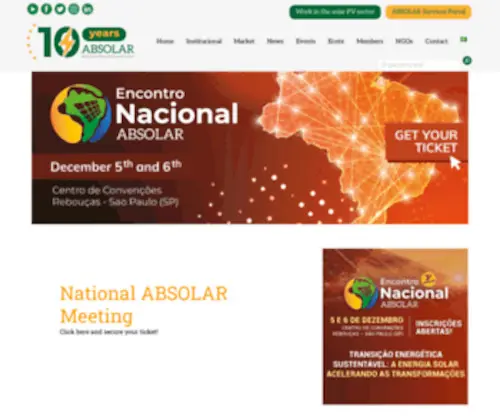 Absolar.org.br(Associação Brasileira de Energia Solar Fotovoltaica) Screenshot