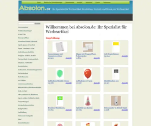 Absolon.de(Partyzubehör) Screenshot
