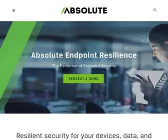 Absolute.com(Resilient cybersecurity for your devices) Screenshot