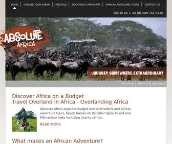 Absoluteafrica.com(Overland Tours Africa) Screenshot