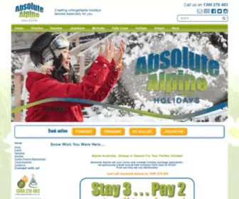 Absolutealpine.com.au(Snow Holiday Accommodation Specialists) Screenshot