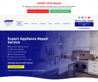 Absolutebestappliance.com(Appliance Repair Clarksville TN) Screenshot