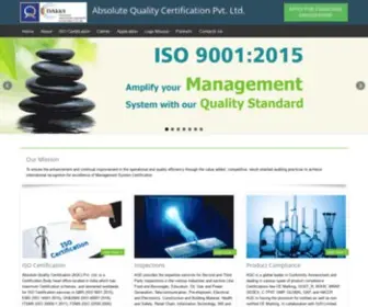 Absolutecertification.com(ISO Certification Bodies India) Screenshot