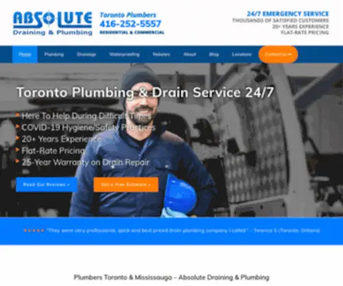 Absolutedp.com(Absolute Draining & Plumbing) Screenshot