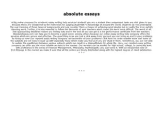 Absoluteessays.com(Absolute Assignment) Screenshot