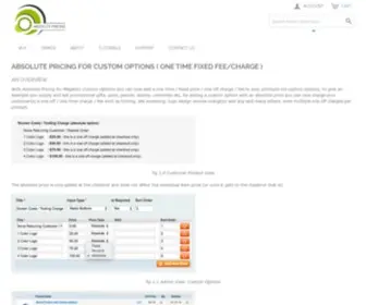 Absolutepricing.com(Absolute or Fixed Pricing for Magento Custom Options) Screenshot