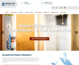 Absoluteradonsafety.com(Radon Mitigation and Testing) Screenshot