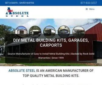 Absoluterv.com(Metal Building Kits) Screenshot