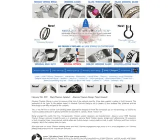 Absolutetitanium.com(Black Titanium Diamond Rings) Screenshot