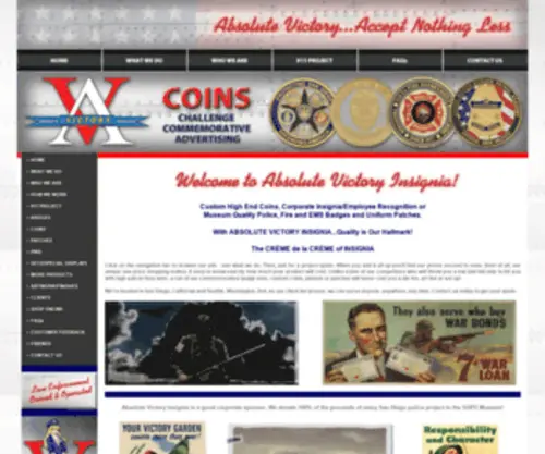 Absolutevictoryinsignia.com(Absolute Victory Insignia) Screenshot