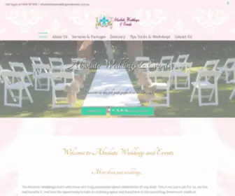 Absoluteweddingsandevents.com.au(Absolute Weddings and Events) Screenshot