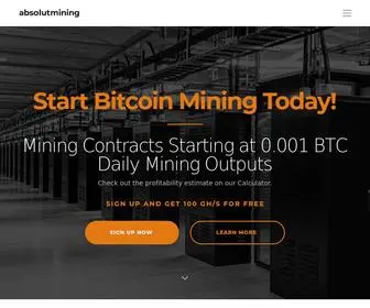 Absolutmining.com(Bitcoin Cloud Mining) Screenshot