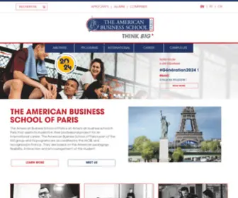 Absparis.com(The American Business School of Paris) Screenshot