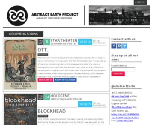 Abstractearthproject.com(Abstract Earth Project Home) Screenshot