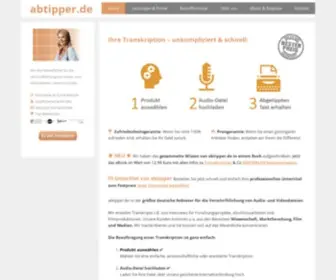 Abtipper.de(Der Marktführer für Transkriptionen) Screenshot