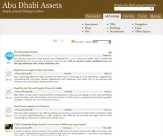 Abudhabiassets.com(Abu Dhabi Property Real Estate Assets Flat) Screenshot
