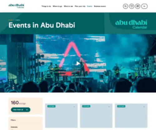 Abudhabievents.ae(Learn about special events in Abu Dhabi) Screenshot