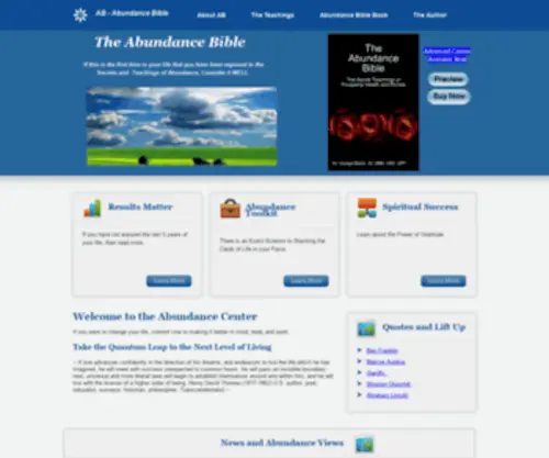 Abundancebible.com(The Abundance Bible) Screenshot