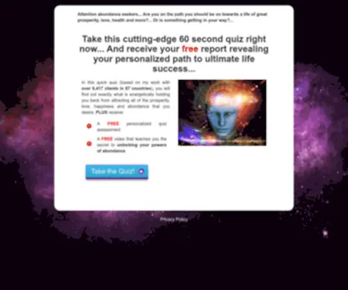 Abundancequiz.com(Manifestation Miracle) Screenshot