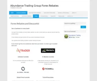 Abundancetradinggroup.com(Forex Rebates and Discounts) Screenshot