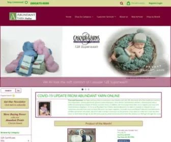 Abundant-Yarn.com(All you need for Knitting and Crocheting) Screenshot