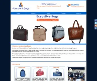 Abundantbags.com(Bag Manufacturers In Chennai) Screenshot