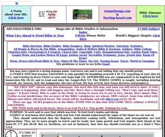 Abundantbible.org(Mega-site of Bible studies & information) Screenshot