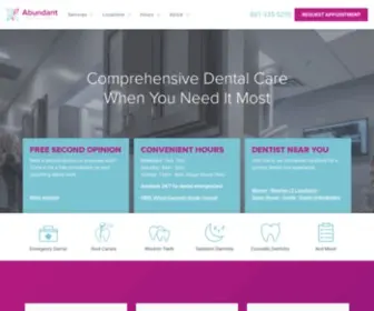 Abundantdentalcare.com(Our professional dental staff) Screenshot