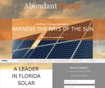 Abundantenergy.com(Florida Solar Panel Company) Screenshot