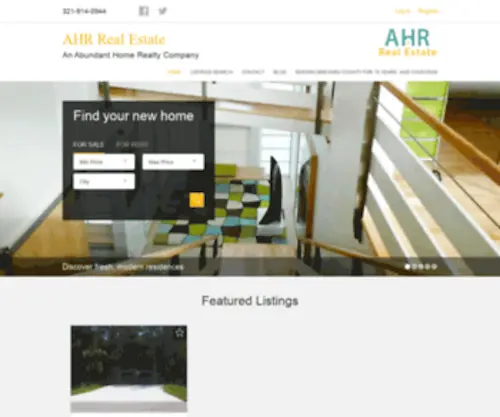 Abundanthomerealty.com(AHR Real Estate) Screenshot