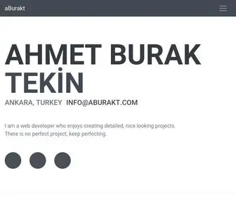 Aburakt.com(Ahmet Burak Tekin) Screenshot